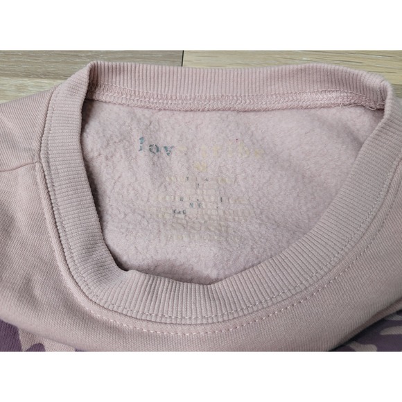 Juniors Snoopy Sweatshirt Live Fast Graphic Print Pink Pullover Top Medium‎ - Picture 7 of 7